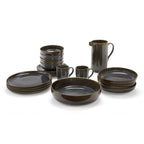 Dusklia - Juniper Reactive Glaze Set of 4 Side Plates - Grey/Blue