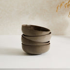 Dusklia - Juniper Reactive Glaze Set of 4 Cereal Bowls - Mocha