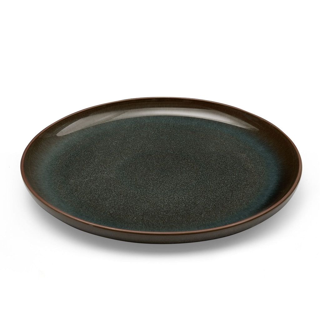 Dusklia - Juniper Reactive Glaze Set of 4 Dinner Plates - Grey/Blue