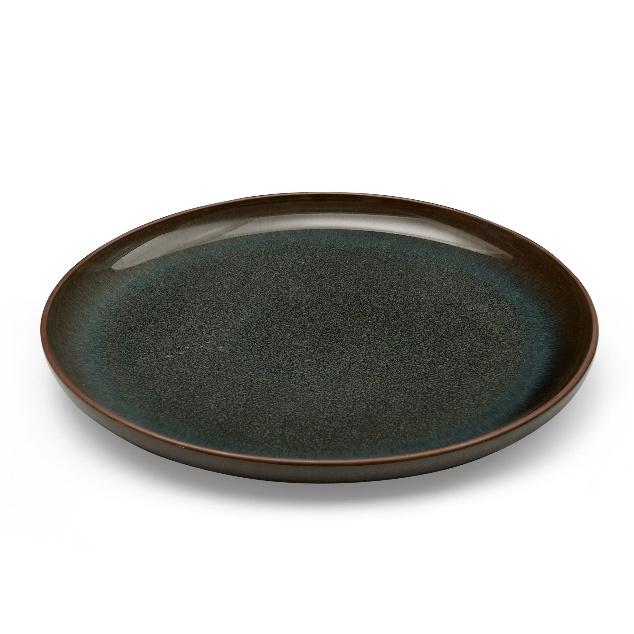 Dusklia - Juniper Reactive Glaze Set of 4 Dinner Plates - Grey/Blue