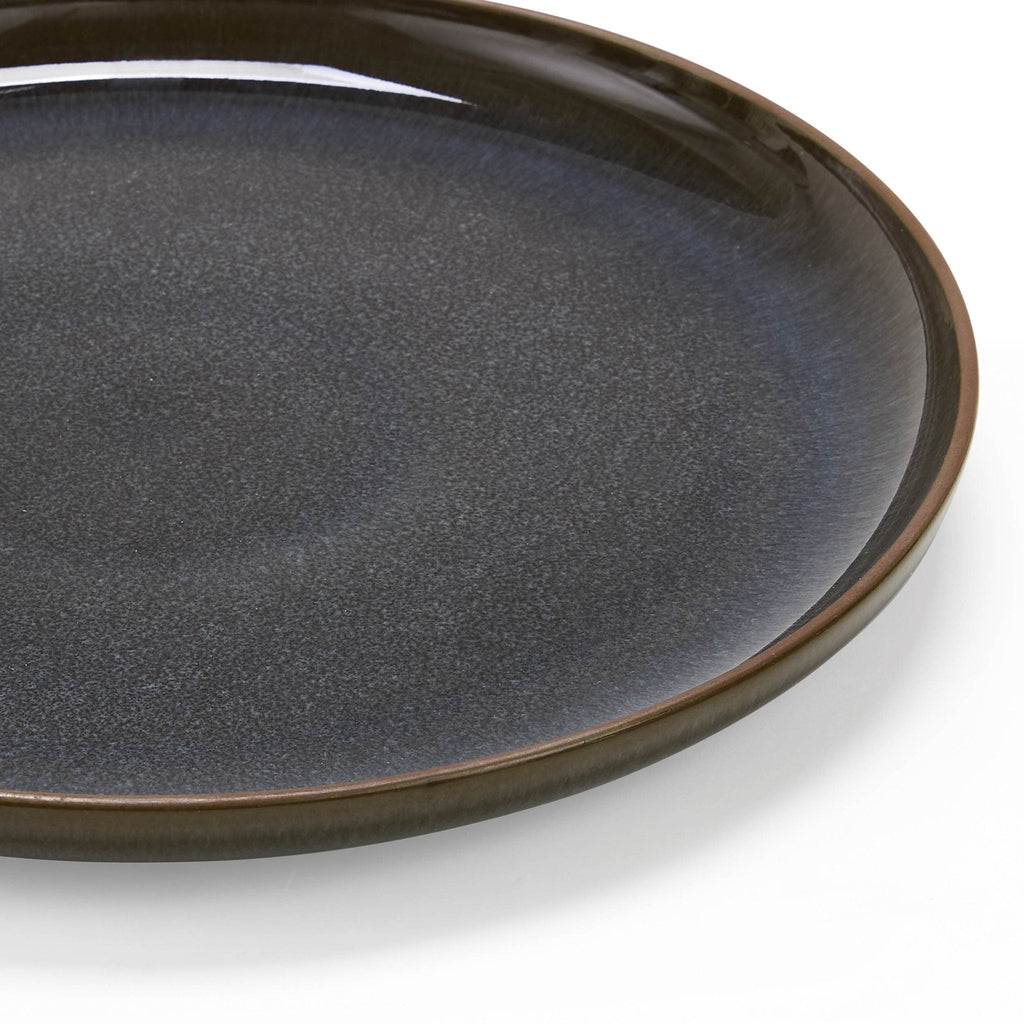 Dusklia - Juniper Reactive Glaze Set of 4 Dinner Plates - Grey/Blue