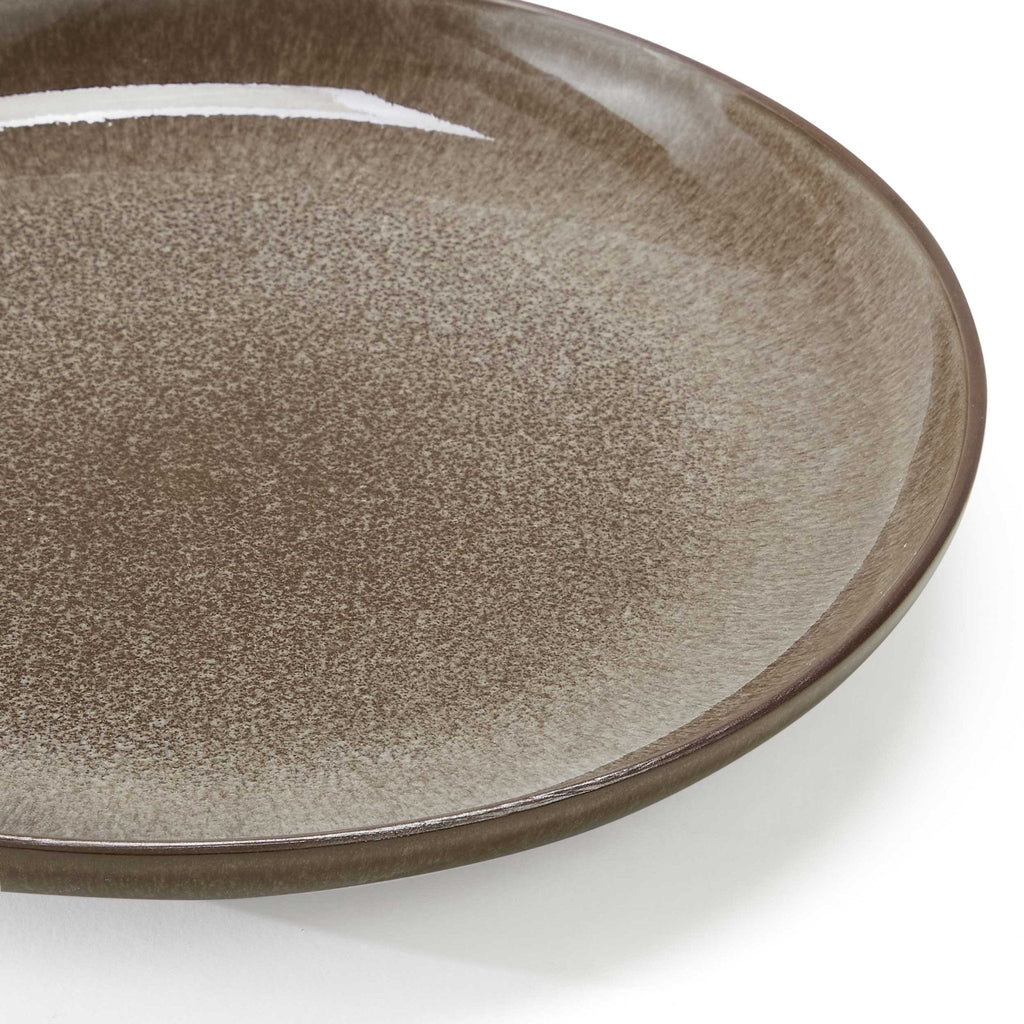 Dusklia - Juniper Reactive Glaze Set of 4 Dinner Plates - Mocha