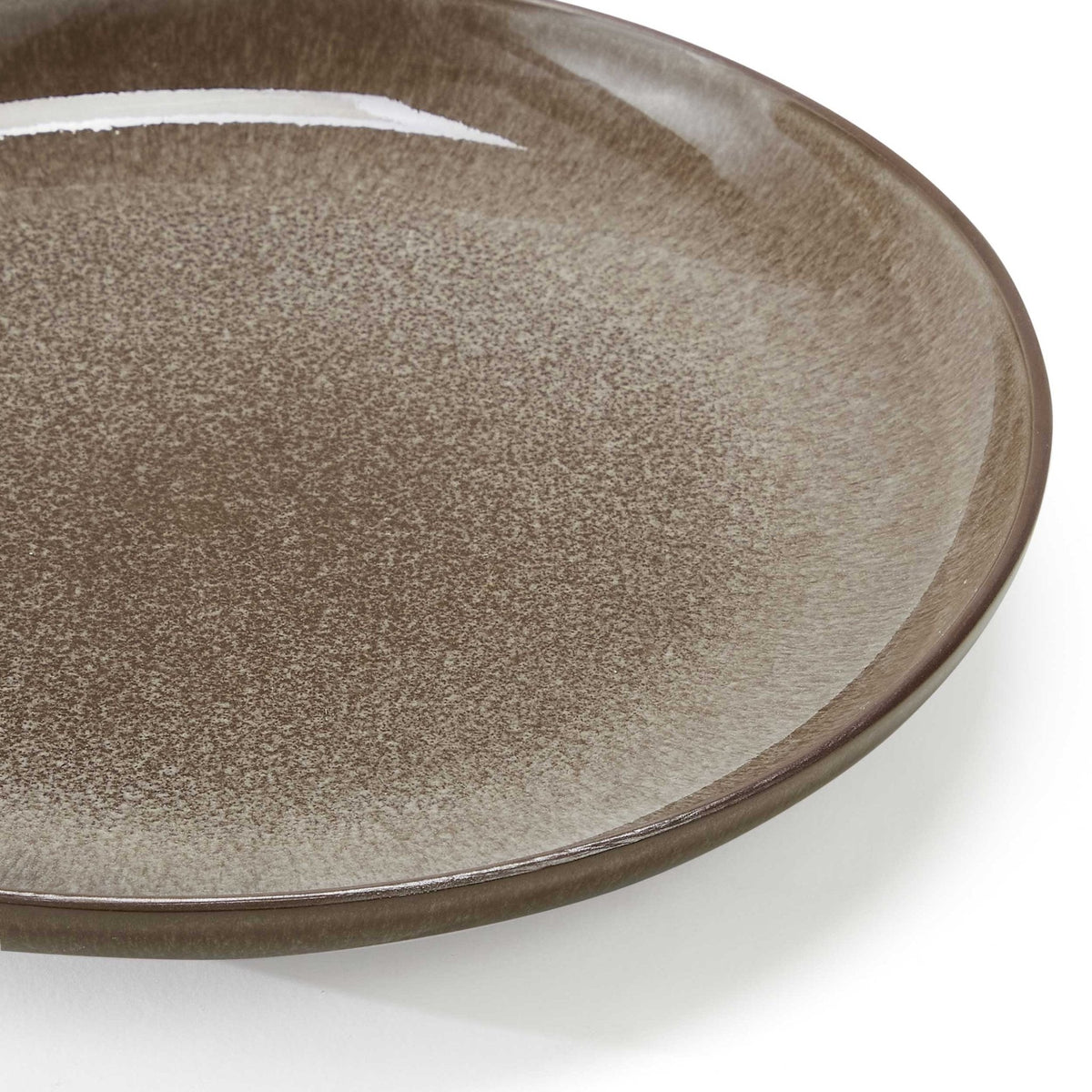 Dusklia - Juniper Reactive Glaze Set of 4 Dinner Plates - Mocha