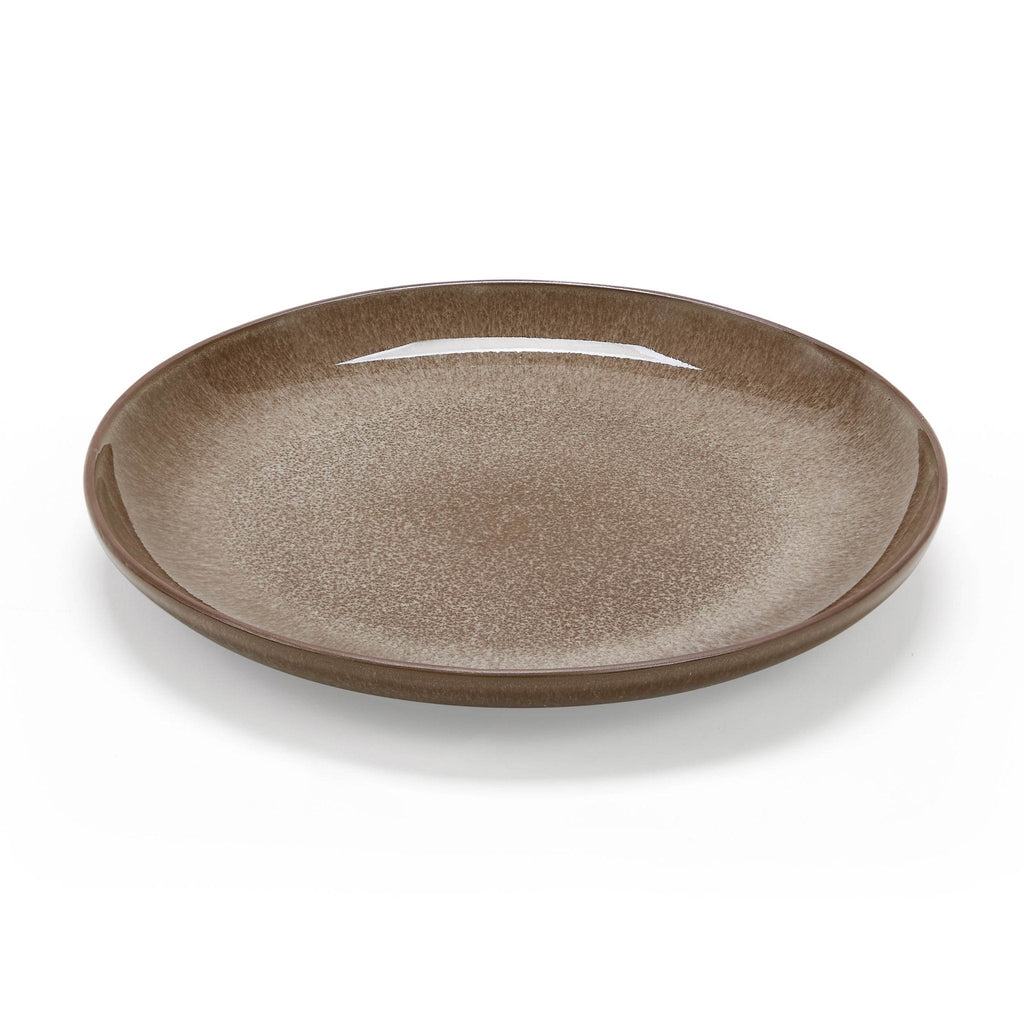 Dusklia - Juniper Reactive Glaze Set of 4 Dinner Plates - Mocha