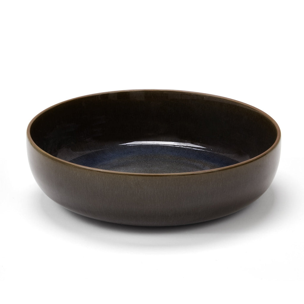 Dusklia - Juniper Reactive Glaze Set of 4 Pasta Bowls - Grey/Blue