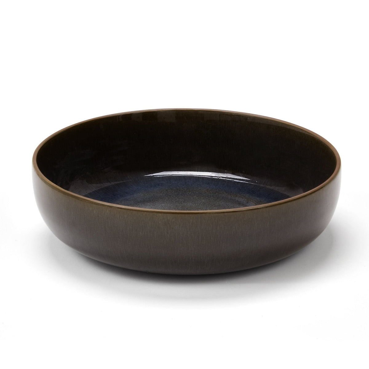 Dusklia - Juniper Reactive Glaze Set of 4 Pasta Bowls - Grey/Blue
