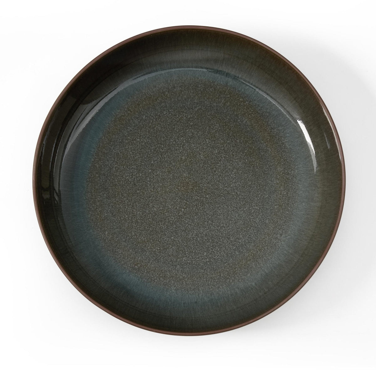 Dusklia - Juniper Reactive Glaze Set of 4 Pasta Bowls - Grey/Blue