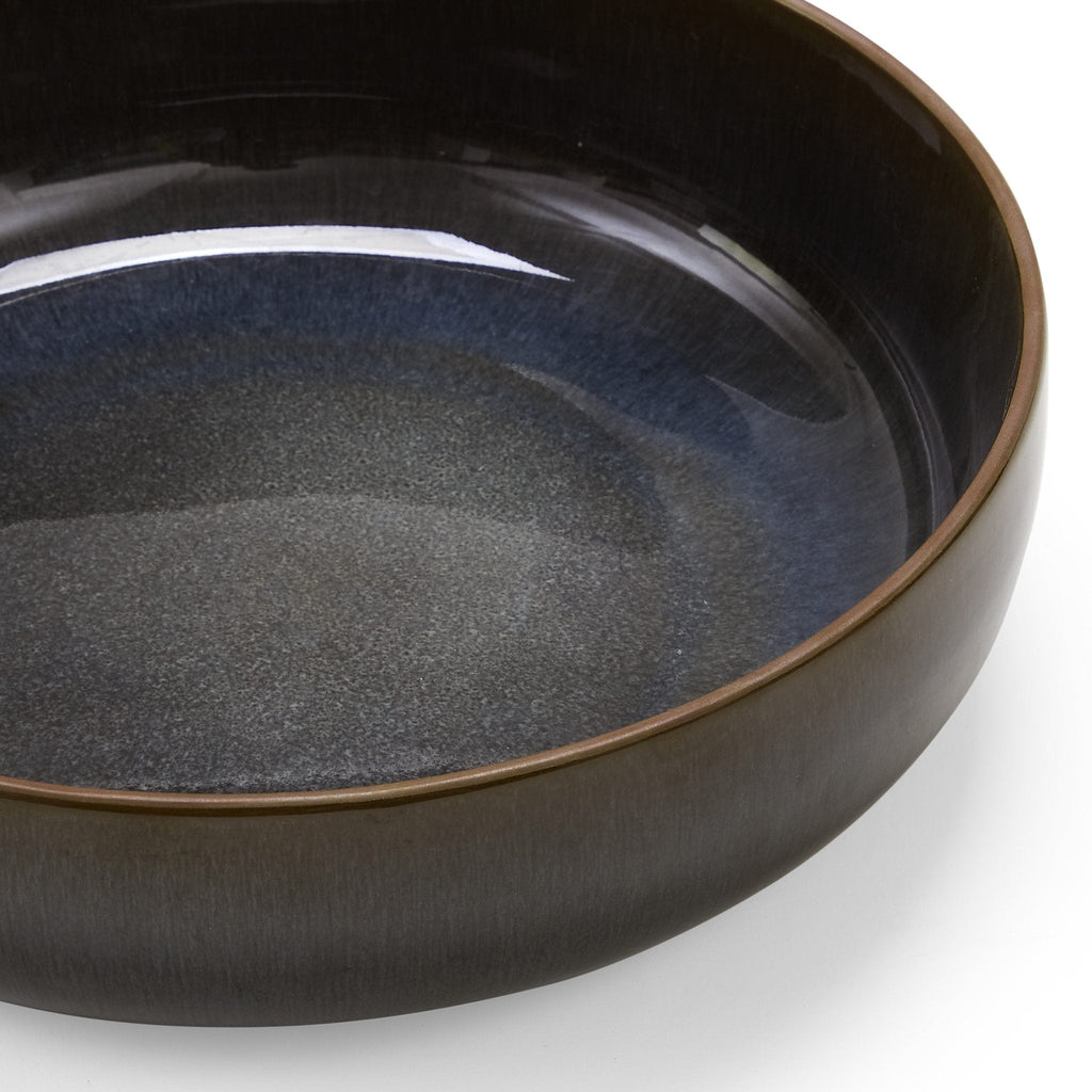 Dusklia - Juniper Reactive Glaze Set of 4 Pasta Bowls - Grey/Blue