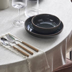 Dusklia - Juniper Reactive Glaze Set of 4 Pasta Bowls - Grey/Blue