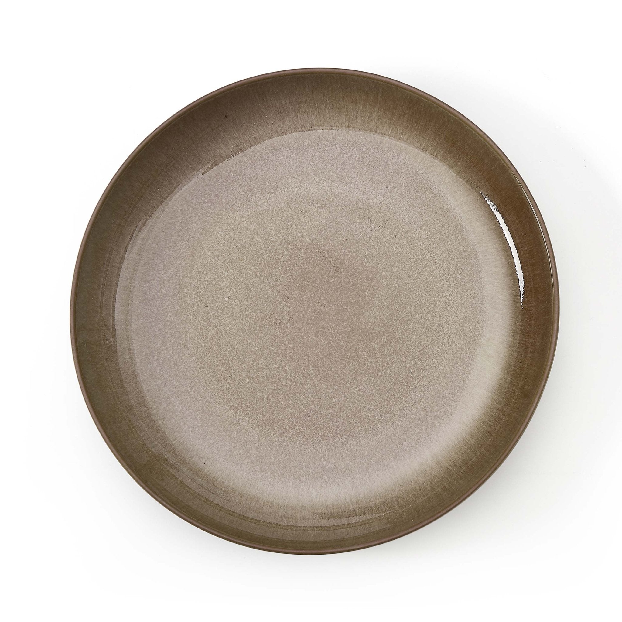 Dusklia - Juniper Reactive Glaze Set of 4 Pasta Bowls - Mocha
