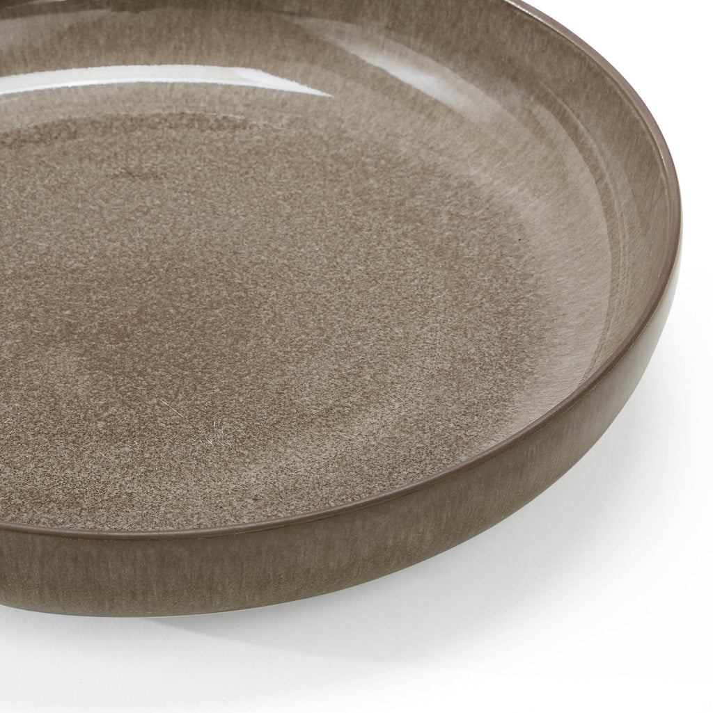Dusklia - Juniper Reactive Glaze Set of 4 Pasta Bowls - Mocha