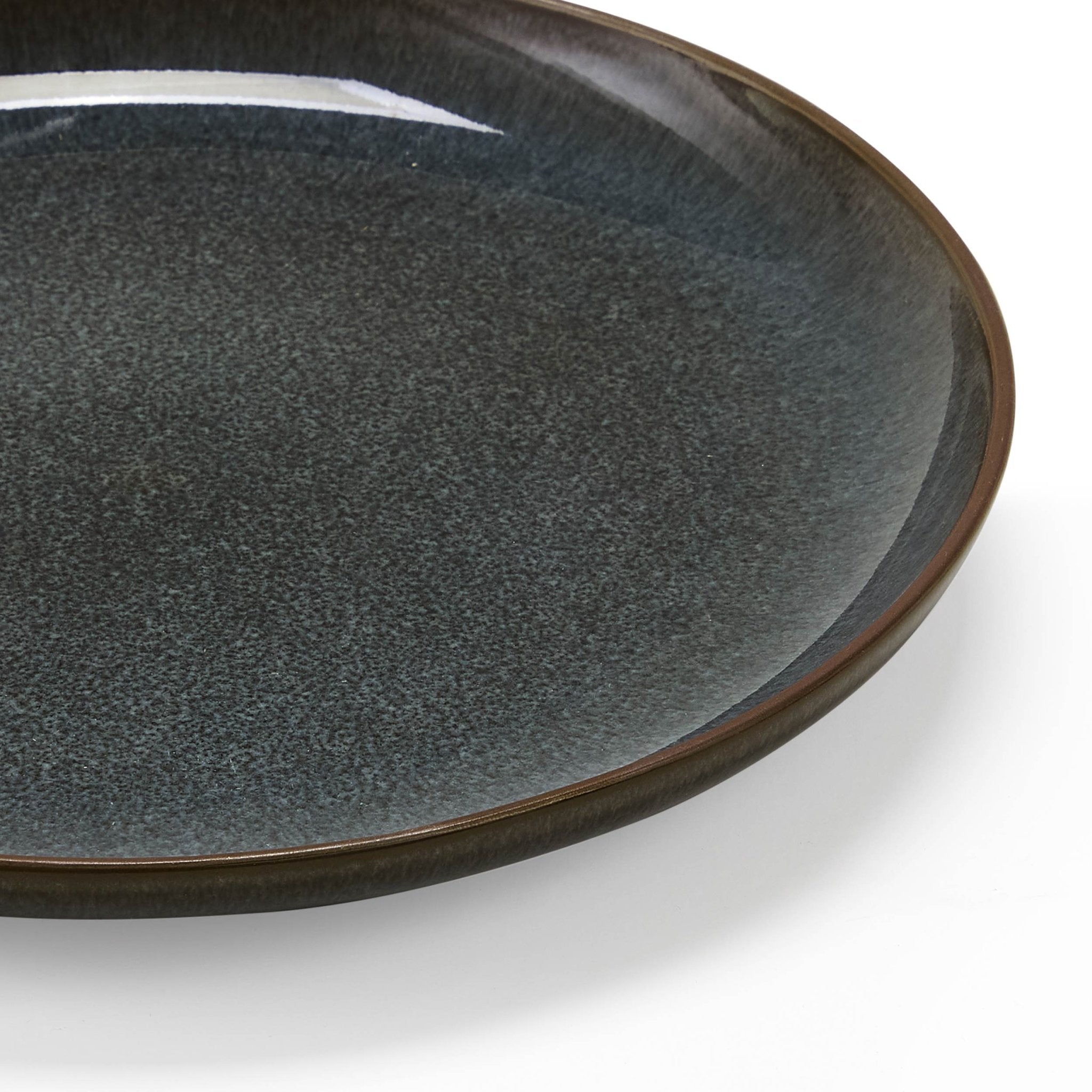 Dusklia - Juniper Reactive Glaze Set of 4 Side Plates - Grey/Blue
