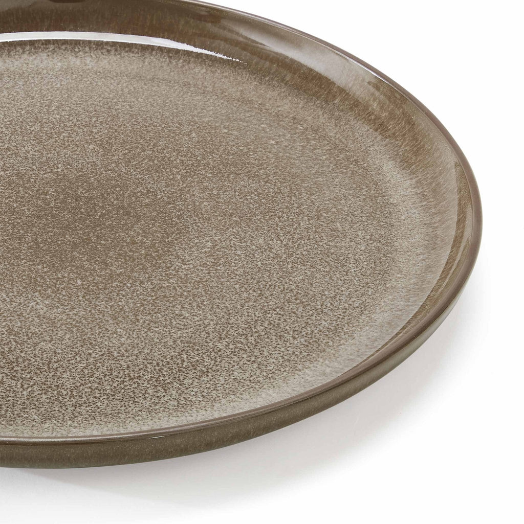 Dusklia - Juniper Reactive Glaze Set of 4 Side Plates - Mocha