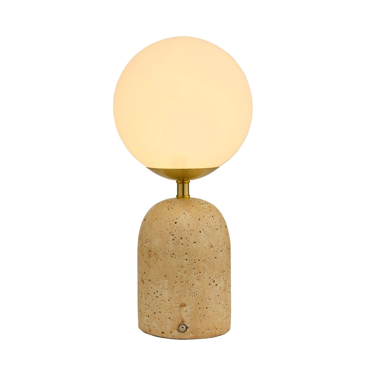 Dusklia - Kai Concrete with Opal Glass Rechargeable Wireless Table Lamp - Natural