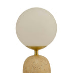 Dusklia - Kai Concrete with Opal Glass Rechargeable Wireless Table Lamp - Natural