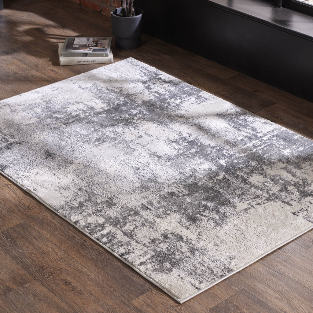 Dusklia - Kaia Faded Rug - Grey/Silver