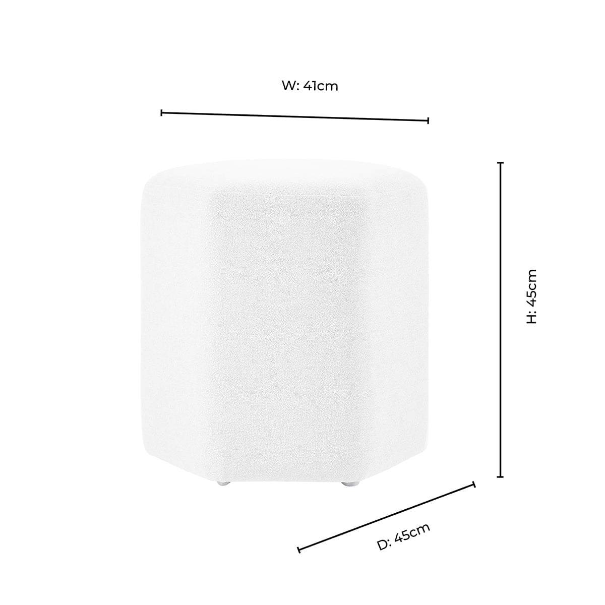 Dusklia - Kirsten Stool - Chenille Oatmeal