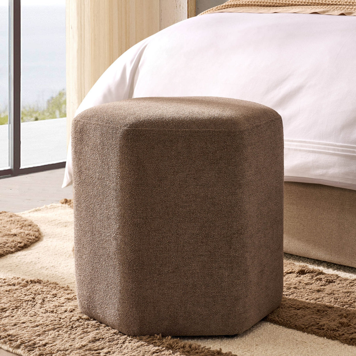 Dusklia - Kirsten Stool - Chenille Mushroom