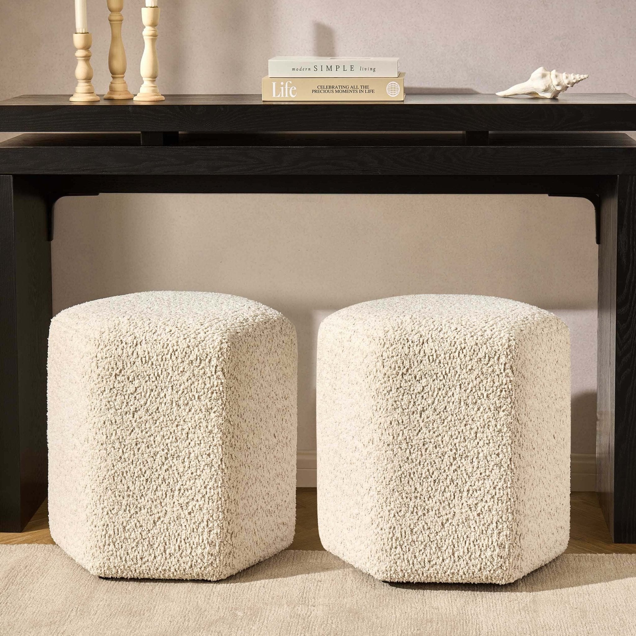 Dusklia - Kirsten Stool - Popcorn Teddy