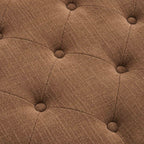 Dusklia - Knaresborough Button Back Coffee Table Pouffe - Chenille Caramel