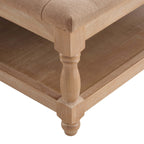 Dusklia - Knaresborough Button Back Coffee Table Pouffe - Oatmeal