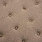 Dusklia - Knaresborough Button Back Coffee Table Pouffe - Oatmeal