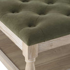 Dusklia - Knaresborough Button Back Coffee Table Pouffe - Olive