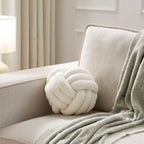 Dusklia - Knot Sofa Cushion - Off White