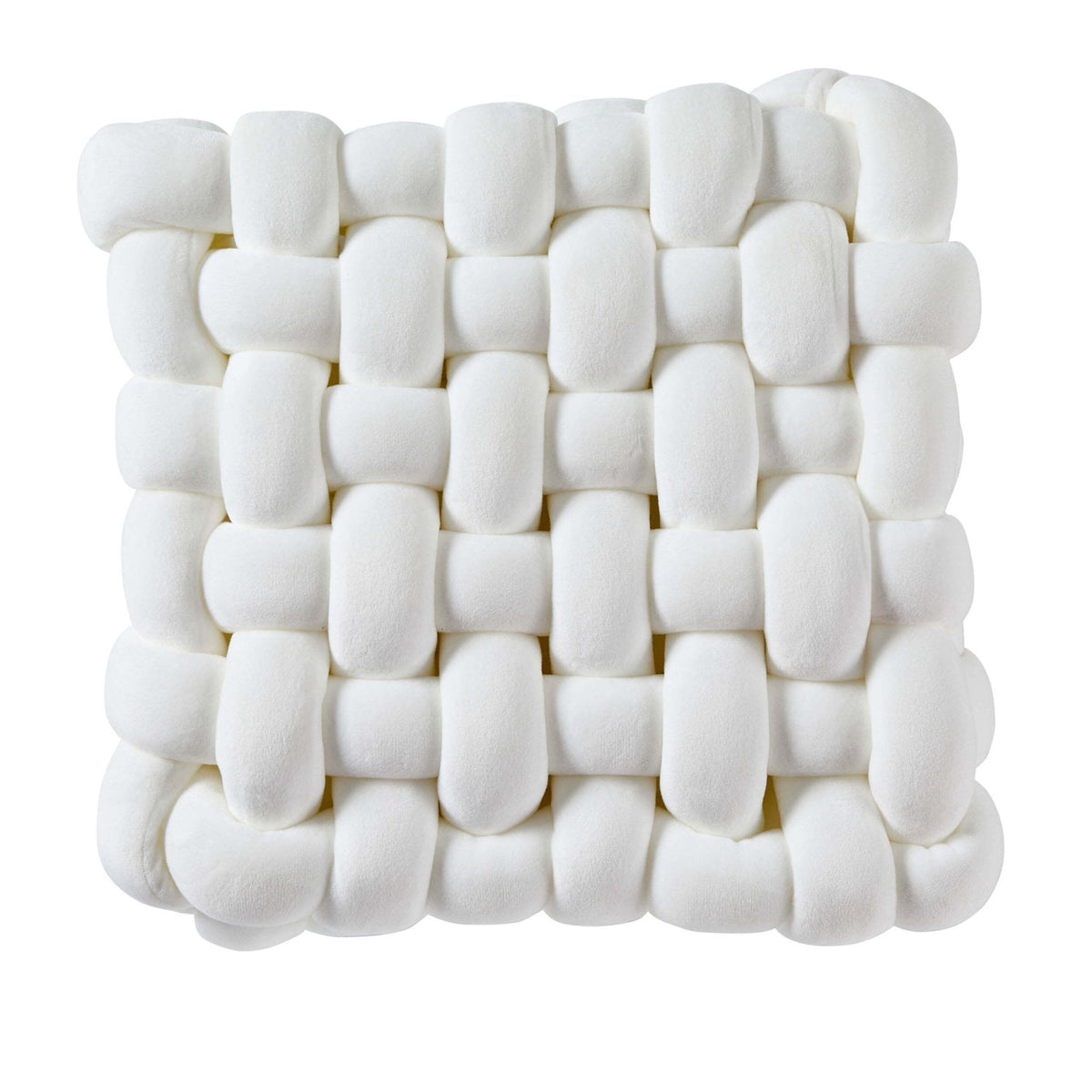 Dusklia - Knot Square Cushion - White