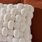 Dusklia - Knot Square Cushion - White