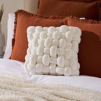 Dusklia - Knot Square Cushion - White
