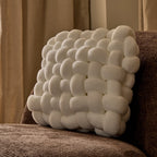 Dusklia - Knot Square Sofa Cushion - White