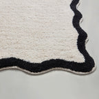 Dusklia - Kos Scalloped Bath Mat - Black