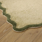 Dusklia - Kos Scalloped Bath Mat - Fern/Olive
