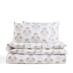 Dusklia - Kyoto 200 Thread Count Duvet Cover & Pillowcase Set - Lotus Flower - Heather