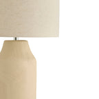 Dusklia - Lagom Carved Ceramic Table Lamp - Ecru