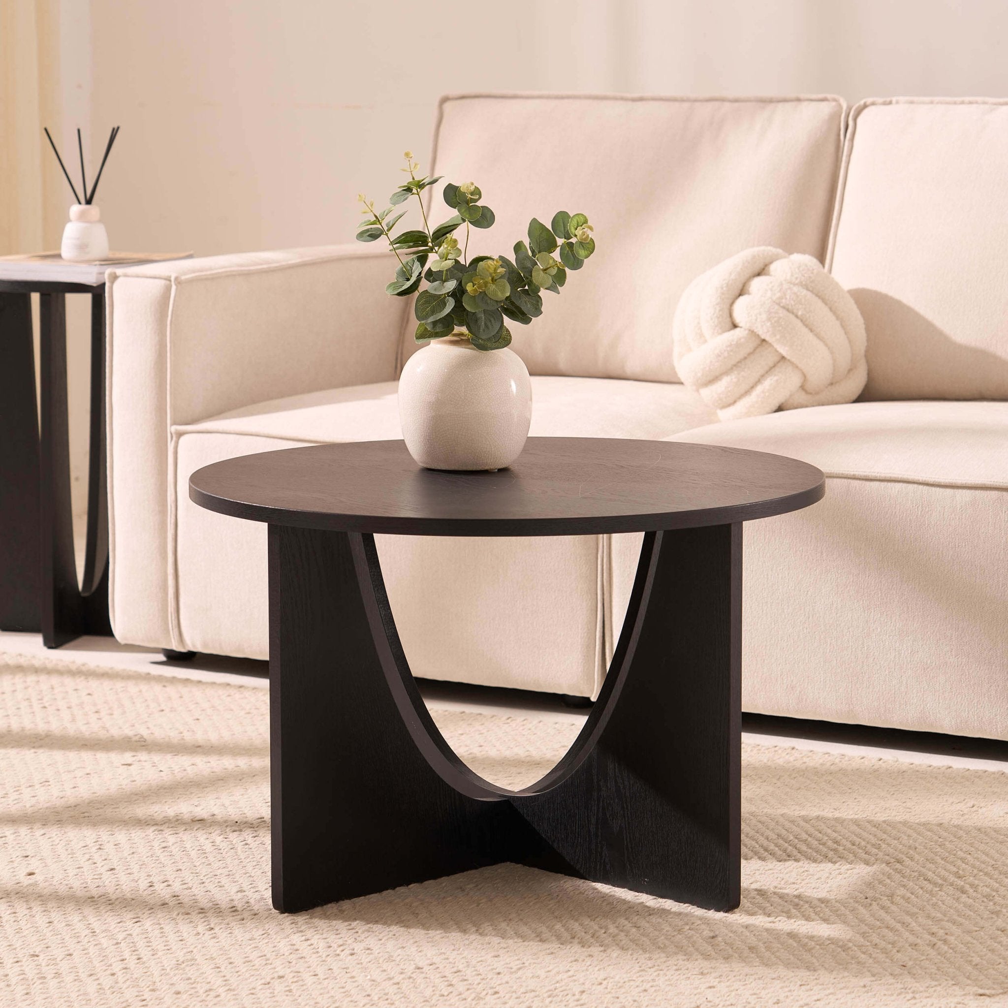 Dusklia - Lana Round Coffee Table - Black