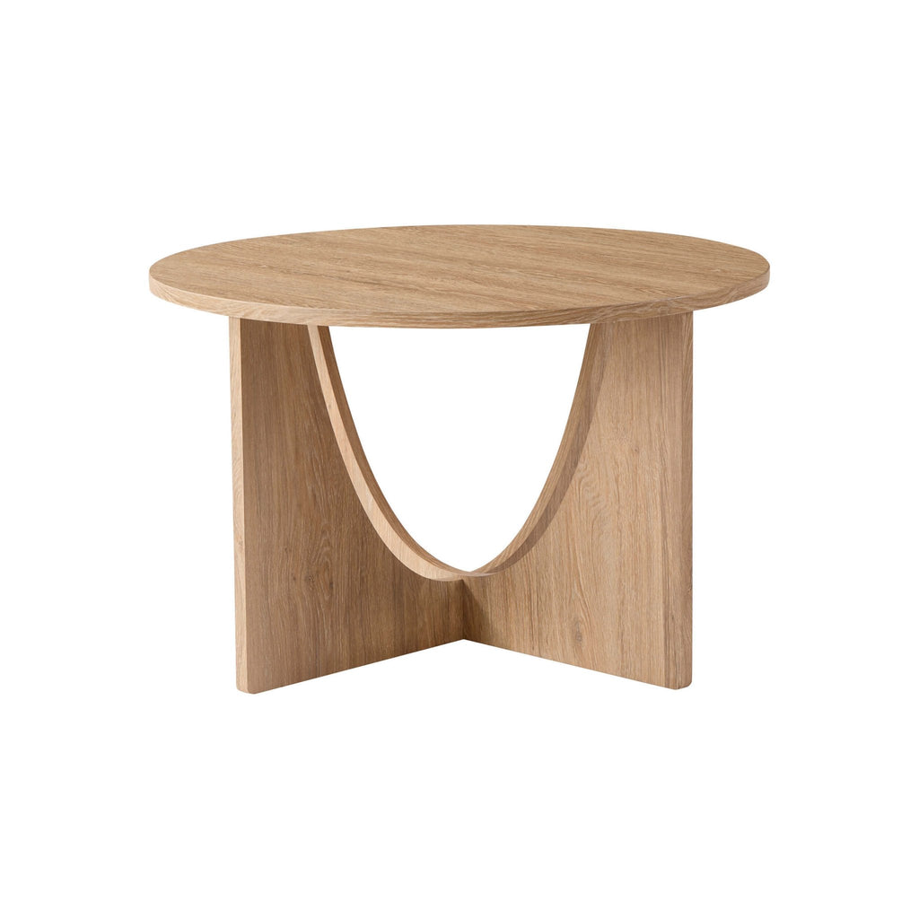 Dusklia - Lana Round Coffee Table - Light Wood