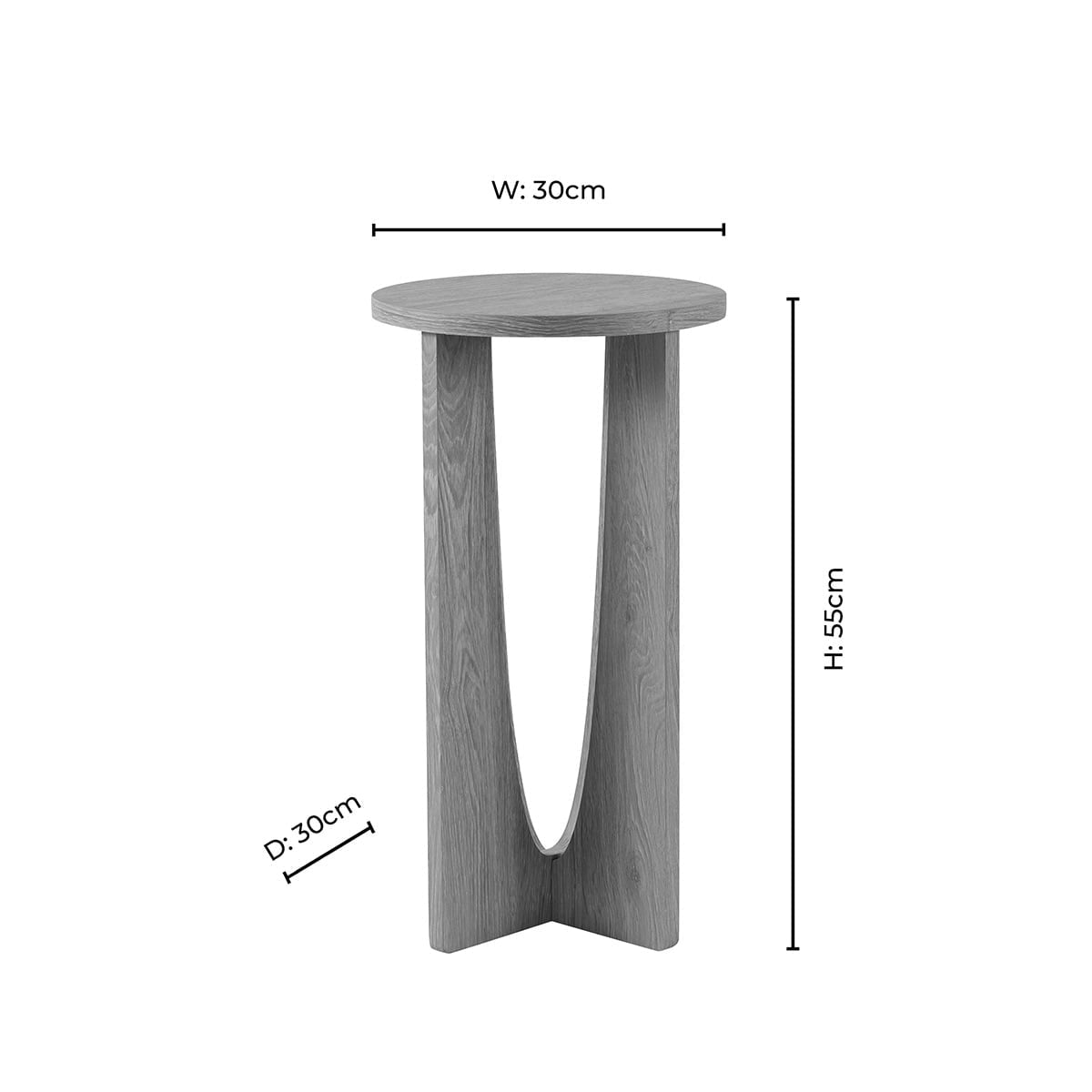 Dusklia - Lana Round Side Table - Light Wood