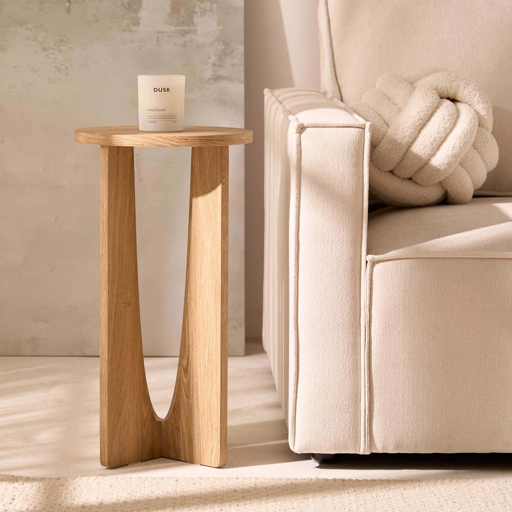 Dusklia - Lana Round Side Table - Light Wood