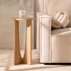 Dusklia - Lana Round Side Table - Light Wood