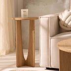 Dusklia - Lana Round Side Table - Light Wood