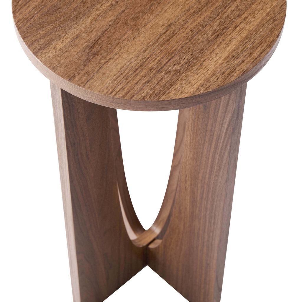 Dusklia - Lana Round Side Table - Medium Wood
