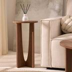 Dusklia - Lana Round Side Table - Medium Wood