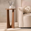 Dusklia - Lana Round Side Table - Medium Wood