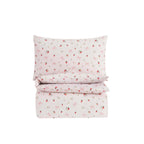 Dusklia - Layla 100% Cotton Strawberry Duvet Cover & Pillowcase set - Pink