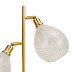 Dusklia - Laylah Glass Shade Floor Lamp - Gold