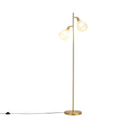 Dusklia - Laylah Glass Shade Floor Lamp - Gold