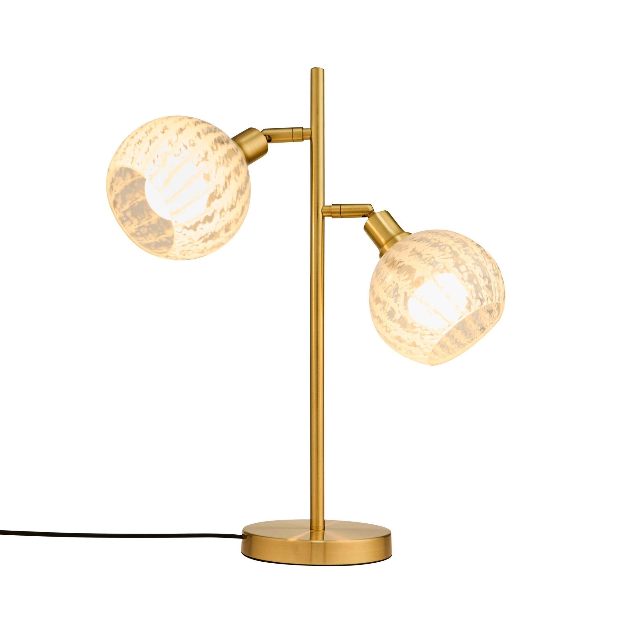 Dusklia - Laylah Glass Shade Table Lamp - Gold