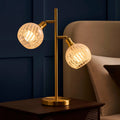 Dusklia - Laylah Glass Shade Table Lamp - Gold